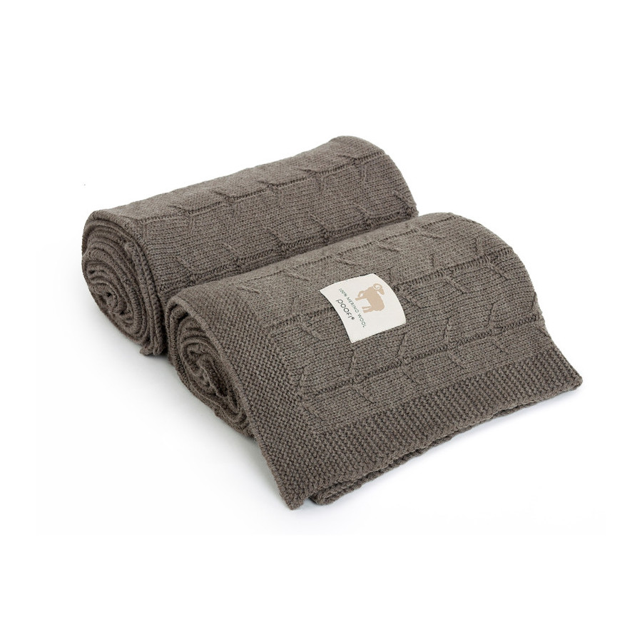 Poofi Kocyk wełniany Merino z wełny merynosa 80x100cm