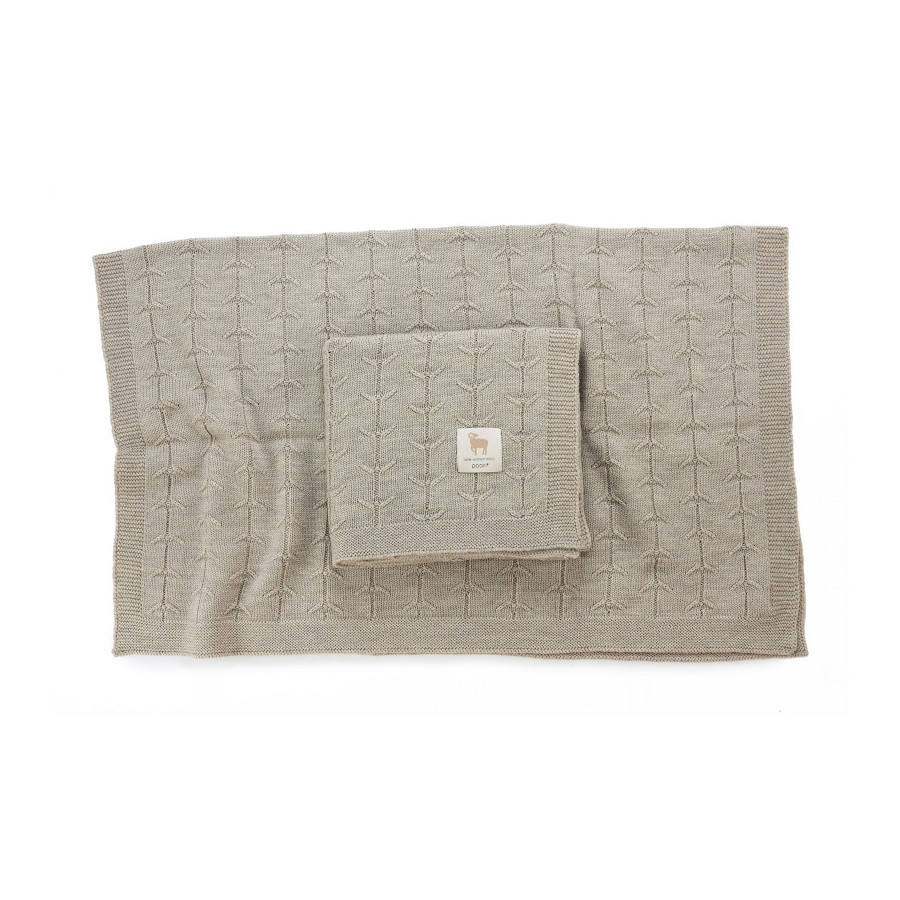 Poofi Kocyk wełniany Merino z wełny merynosa 80x100cm