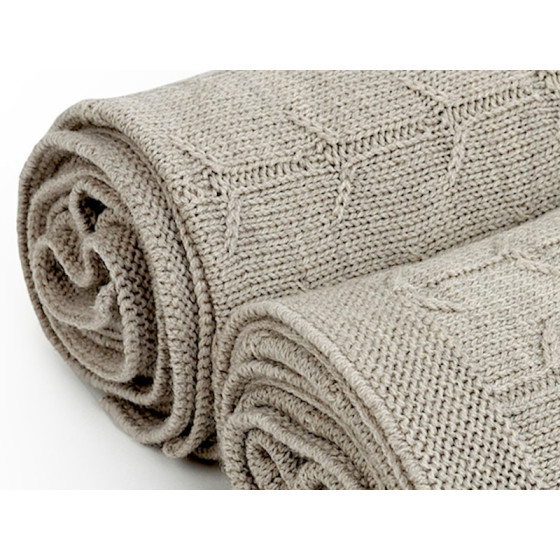 Poofi Kocyk wełniany Merino z wełny merynosa 80x100cm