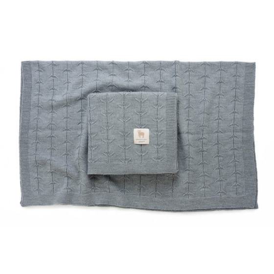 Poofi Kocyk wełniany Merino z wełny merynosa 80x100cm