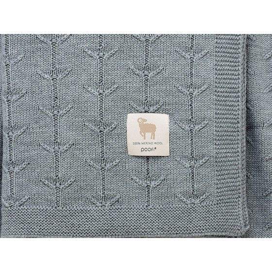 Poofi Kocyk wełniany Merino z wełny merynosa 80x100cm